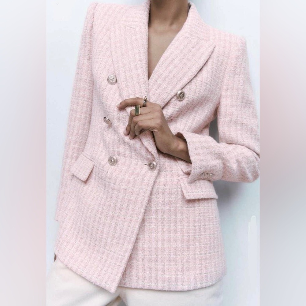 Zara jacket- light pink - size s - new without tags